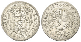 Neufürsten. Salzburg. Leopold Anton Eleutherius Freiherr von Firmian (1727 - 1744).

Reichsbatzen (4 Kreuzer) (Silber). 1727.
Vs: Wappen unter Lega...
