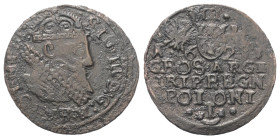 Polen. Königreich. Sigismund III. Wasa (1587 - 1632).

 Dreigröscher (Kupfer). 1623.
Vs: Gekrönter Kopf mit Harnisch- und Mühlsteinkragen rechts.
...