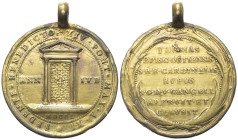 Vatikan. Benedetto XIV. (1740 - 1758).

 Medaille (Bronze). 1750.
Vs: SEDENTE BENEDICTO XIV PONT MAX A XI. Die Heilige Pforte geschlossen; an den S...