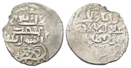 Karamaniden. 'Ala ed-Din (762 - 801 H. / 1360-1398).

 Akce (Silber). Ohne Jahr. Konya.
Vs: Shahada.
Rs: Name, Segenformel und Münzstätte.

17 m...