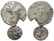 Griechische Münzen - Lots.


Alexander III. (Königreich Makedonien) / Side (Pamphylien).

Lot (2 Stück, Silber, davon einmal subärat): verschiede...