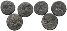 Griechische Münzen - Lots.


Amisos / Pharnakeia (Pontos).

Lot (3 Stück): Bronze; ca. 2. - 1. Jhdt. v. Chr.

Sehr schön - fast sehr schön.

...