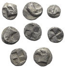 Griechische Münzen - Lots.


Kyme (Aiolis).

Lot (8 Stück, Silber): Hemiobol; ca. 5. Jhdt. v. Chr.

Sehr schön - fast sehr schön.

Verkauft w...
