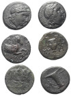 Griechische Münzen - Lots.


Unter anderem: Kyme / Myrina (Aiolis).

Lot (6 Stück): Bronze; ca. 4. - 2. Jhdt. v. Chr.

Sehr schön - fast sehr s...