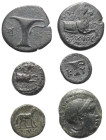 Griechische Münzen - Lots.


Unter anderem: Kyme (Aiolis).

Lot (6 Stück): Bronze; ca. 4. - 2. Jhdt. v. Chr.

Sehr schön - fast sehr schön.

...