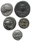 Griechische Münzen - Lots.


Unter anderem: Myrina (Aiolis) / Smyrna (Ionien).

Lot (5 Stück): Bronze; ca. 3. - 2. Jhdt. v. Chr.

Sehr schön - ...