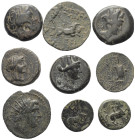 Griechische Münzen - Lots.


Unter anderem: Philippos II. (Königreich Makedonien) / Adana / Mopsos / Soloi / Tarsos (Kilikien).

Lot (9 Stück): B...