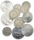 Deutschland - Lots.


Weimarer Republik. 

Lot (14 Stück, Nickel 9x / Aluminium 5x): 
50 Reichspfennige 1927 A, 1928 A, 1929 A, 1930 D, 1931 A, ...