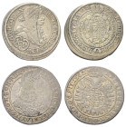 Österreich - Lots.


Habsburger bis 1806. Leopold I. (1658 - 1705).

Lot (2 Stück, Silber):
XV Kreuzer 1662 GH. Breslau.
Vs: Brustbild rechts....