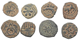 Islam - Lots.


Mamluken.
Verschiedene Herrscher.

Lot (8 Stück, Kupfer): Fulus, ca. 9. - 10. Jhdt. H. / 14. - 15. Jhdt.

Leichte Inkrustation...