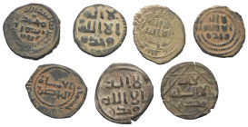 Islam - Lots.


Umayyaden.
Verschiedene Herrscher.

Lot (7 Stück, Kupfer): Fulus, ca. 1. - Jhdt. - 130 H. / Spätes 7. Jhdt. - 750.

Leichte In...