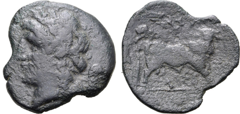 Italy, Southern Campania, Neapolis, c. 270-240 BC. Æ (4.91g, 20mm, 3h) . Laureat...