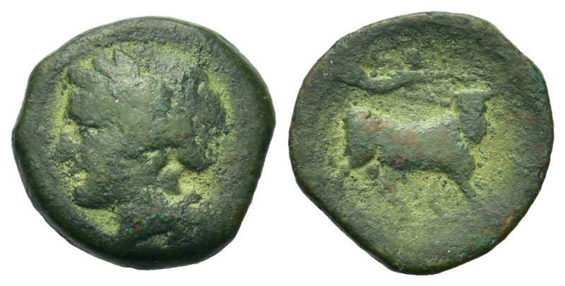 Italy. Southern Campania, Neapolis, c. 250-225 BC. Æ (14,8mm, 2.6g). Laureate he...