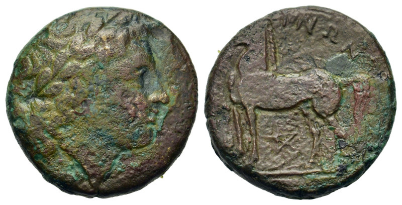 Italy. Bruttium, Nuceria, c. 225-200(?) BC. Æ (20,2mm, 7.4g). Laureate head of A...