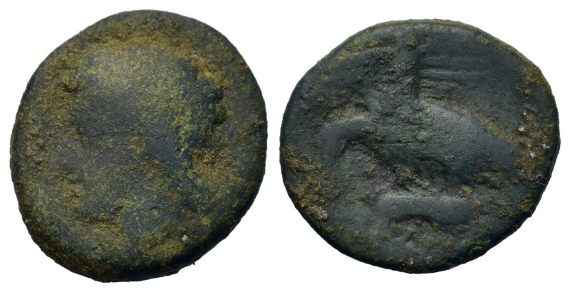 Sicily, Akragas. Phintias (287-279 BC). Æ (17mm, 4.2g). Laureate head of Apollo ...