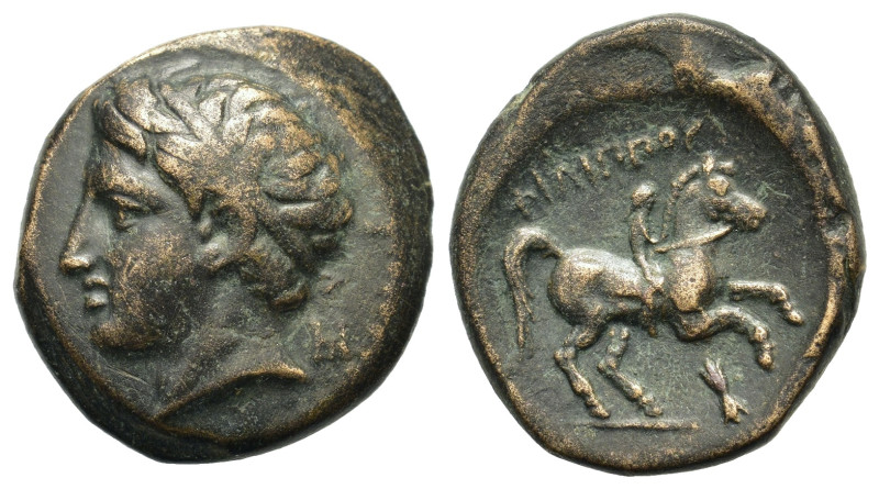 Kings of Macedon. Philip II (359-336 BC). Uncertain mint in Macedon. Diademed he...