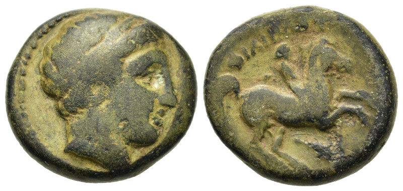 Kings of Macexdon. Philip II (359-336 BC). Æ (17,7mm, 6.2g), Amphipolis. Diademe...