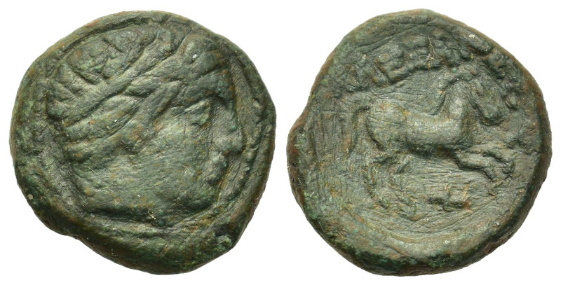 Kings of Macedon. Alexander III (336-323 BC). Æ Half Unit (16,7mm, 5.7g). Uncert...