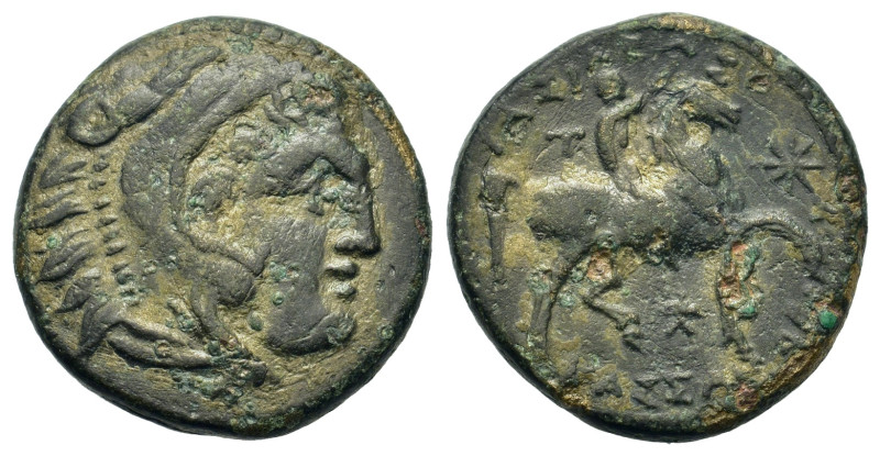 Kings of Macedon. Kassander (305-298 BC). Æ (19,4mm, 5.7g). Head of Herakles r. ...