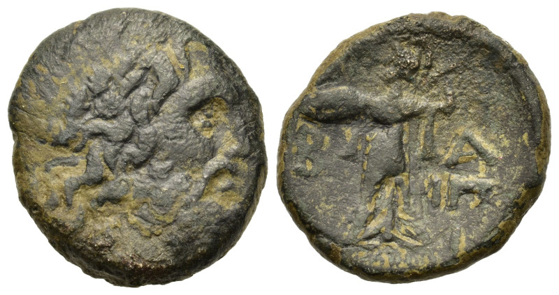 Kings of Macedon. Philip V (221-179 BC). Æ Unit (19,2mm, 7,22g). Head of Zeus ri...