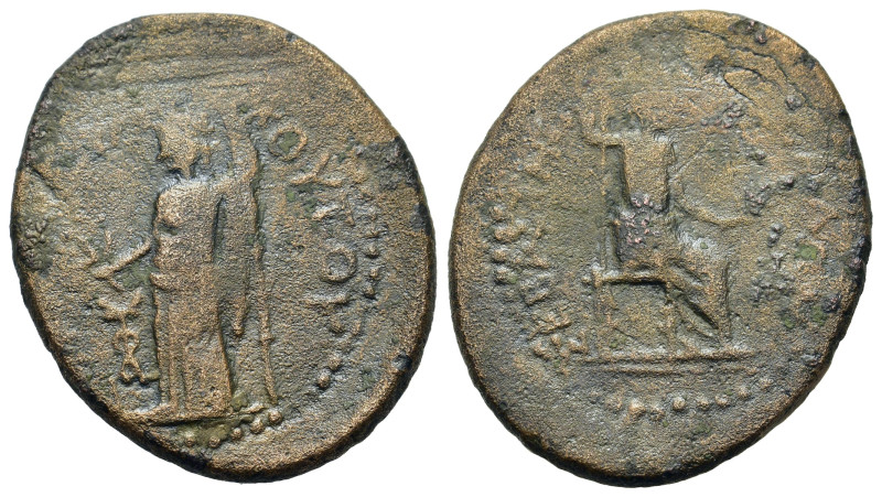 Thessaly, Koinon of Thessaly. Pseudo autonomous issue. Time of Tiberius (14-37)....