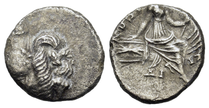 Euboia, Histiaia, c. 3rd-2nd centuries BC. AR Tetrobol (13,9mm, 1.9g). Wreathed ...