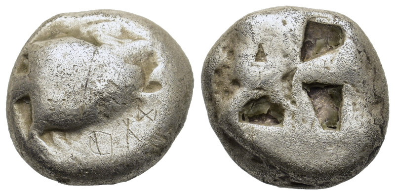 Islands off Attica, Aegina, c. 525-475 BC. AR Stater (17mm, 11.7g). Sea turtle, ...