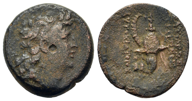 Seleukid Kings. Tryphon (142-138 BC). Æ (17,8mm, 4g). Antioch. Diademed head of ...