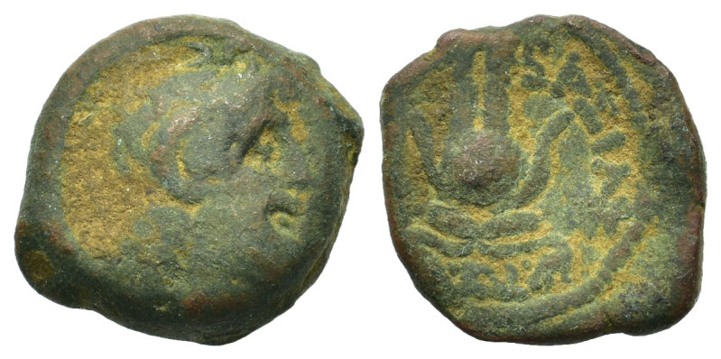 Kings of Egypt. Ptolemy Apion (King of Kyrenaika c. 104/1- 96 BC) Æ (12,9mm, 2.9...