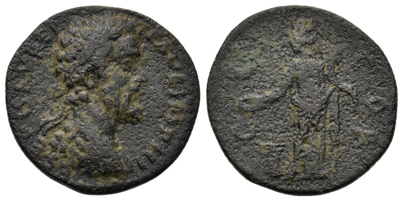 Marcus Aurelius (161-180). Uncertain mint. Æ (24,8mm, 7.6g). Laureate bust r. R/...