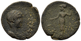 Plautilla (Augusta, 202-205). Arcadia, Phigaleia. Æ (21mm 4,60g). Draped bust r. R/ Athena standing left, holding patera and sceptre. BCD Peloponnesos...