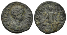 Plautilla (Augusta, 202-211). Mysia, Cyzicus. Æ (17,6mm, 3.3g). Draped bust r. R/ Female figure standing l., holding sceptre.