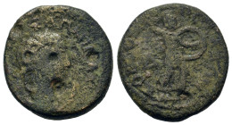 Salonina (Augusta, AD 254-268). Thessaly, Koinon of Thessaly. Æ Tetrassarion (21,8mm, 8.6g). Draped bust right, wearing stephanos, set on crescent. R/...