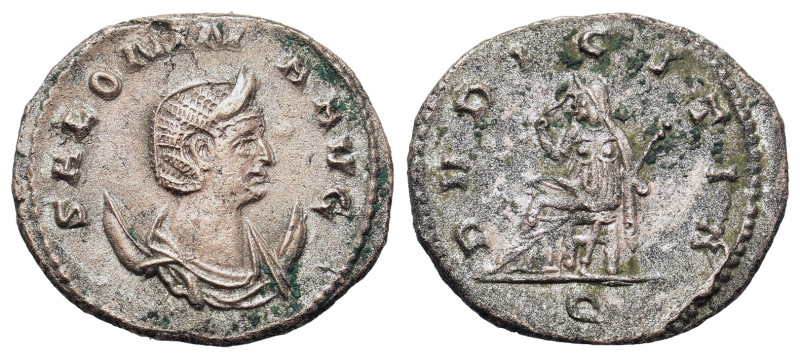 Salonina (Augusta, 253-268). AR Antoninianus (22mm, 3.8g). Rome, AD 257-258. Dia...