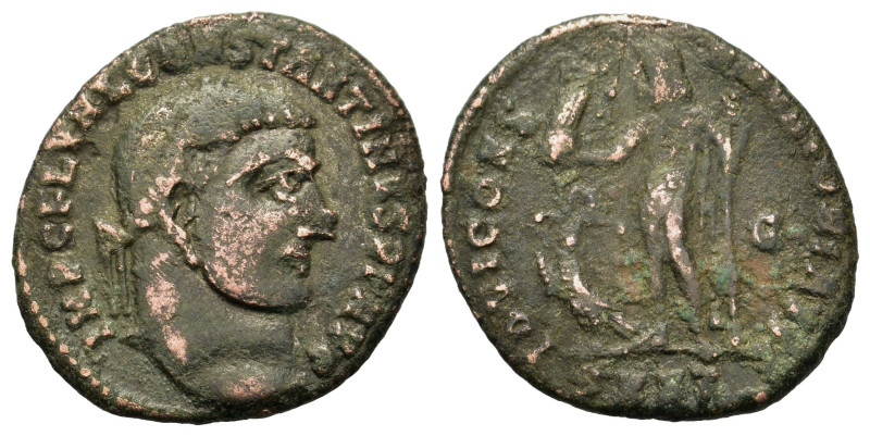 Constantine I (307/310-337). Æ Follis (20mm, 3.4g). Heraclea. Laureate head r. R...