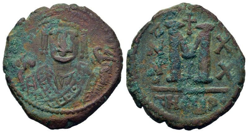 Maurice Tiberius (582-602). Æ 40 Nummi (26,7mm, 11.2g). Antioch, year 20 (AD 601...