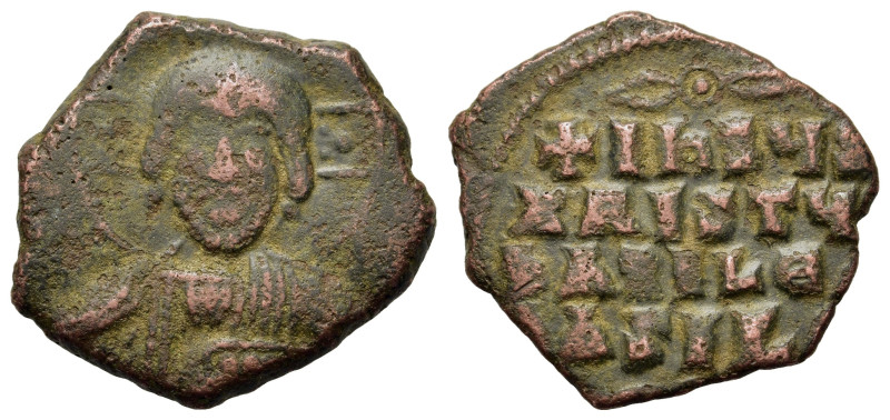 Anonymous, time of Basil II and Constantine VIII (976-1025). Æ 40 Nummi (23,3mm,...