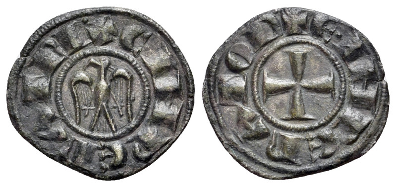 Italy, Sicily, Messina. Enrico VI (1191-1197). Denaro (16mm, 0.79g, 12h). + E IN...