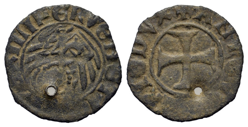 Italy, Venezia. Andrea Contarini (1367-1382). BI Tornesello (15,7mm, 0.6g). Cros...