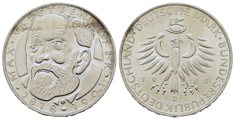 Germany. 150th Anniversary of the birth of Max von Pettenkofer. 5 Mark 1968 D (2...