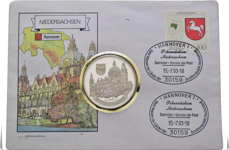 Germany. Hannover stamp issue with a city medal.