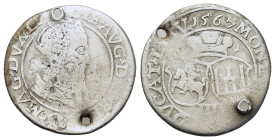 Lithuania. Sigismund II Augustus (1587-1632). AR 4 Groats 1567 (23,3mm, 3.2g).