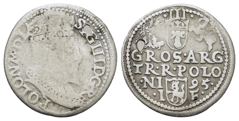 Lithuania. Polish-Lithuanian Commonwealth. Sigismun III Vasa (1587-1632). AR 3 G...