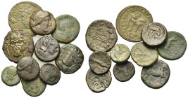 Lot of 10 Greek Æ coins, to be catalog. Lot sold as is, no return.