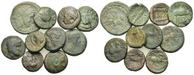 Lot of 10 Greek Æ coins, to be catalog. Lot sold as is, no return.