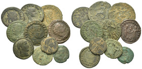 Lot of 10 Roman Imperial Æ coins, to be catalog. Lot sold as is, no return.