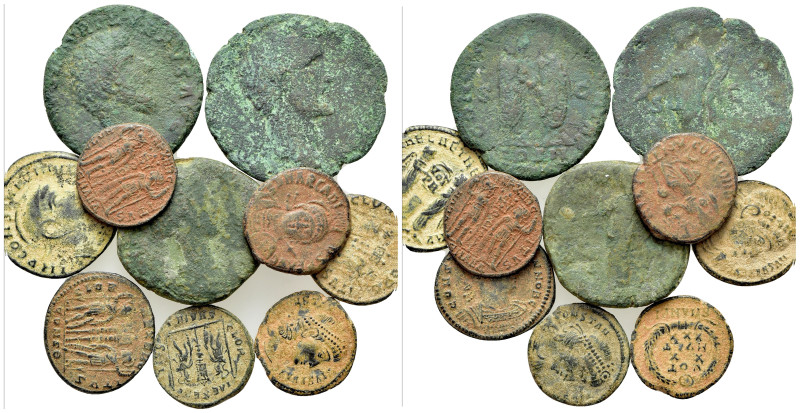 Lot of 10 Roman Imperial Æ coins, to be catalog. Lot sold as is, no return.