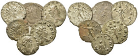 Lot of 6 Roman Imperial BI coins, to be catalog. Lot sold as is, no return.