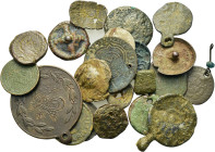 Lot of 21 Ancient and Modern Æ coins, to be catalog. Lot sold as is, no return.