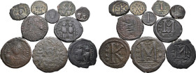 Lot of 10 Byzantine Æ Coins. Lot sold as seen, no returns. From the Vitangelo Collection